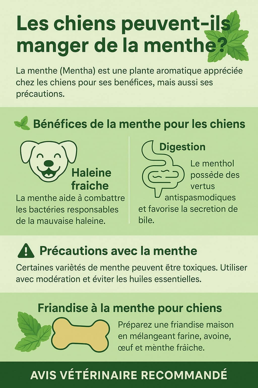Les chiens peuvent-ils manger de la menthe