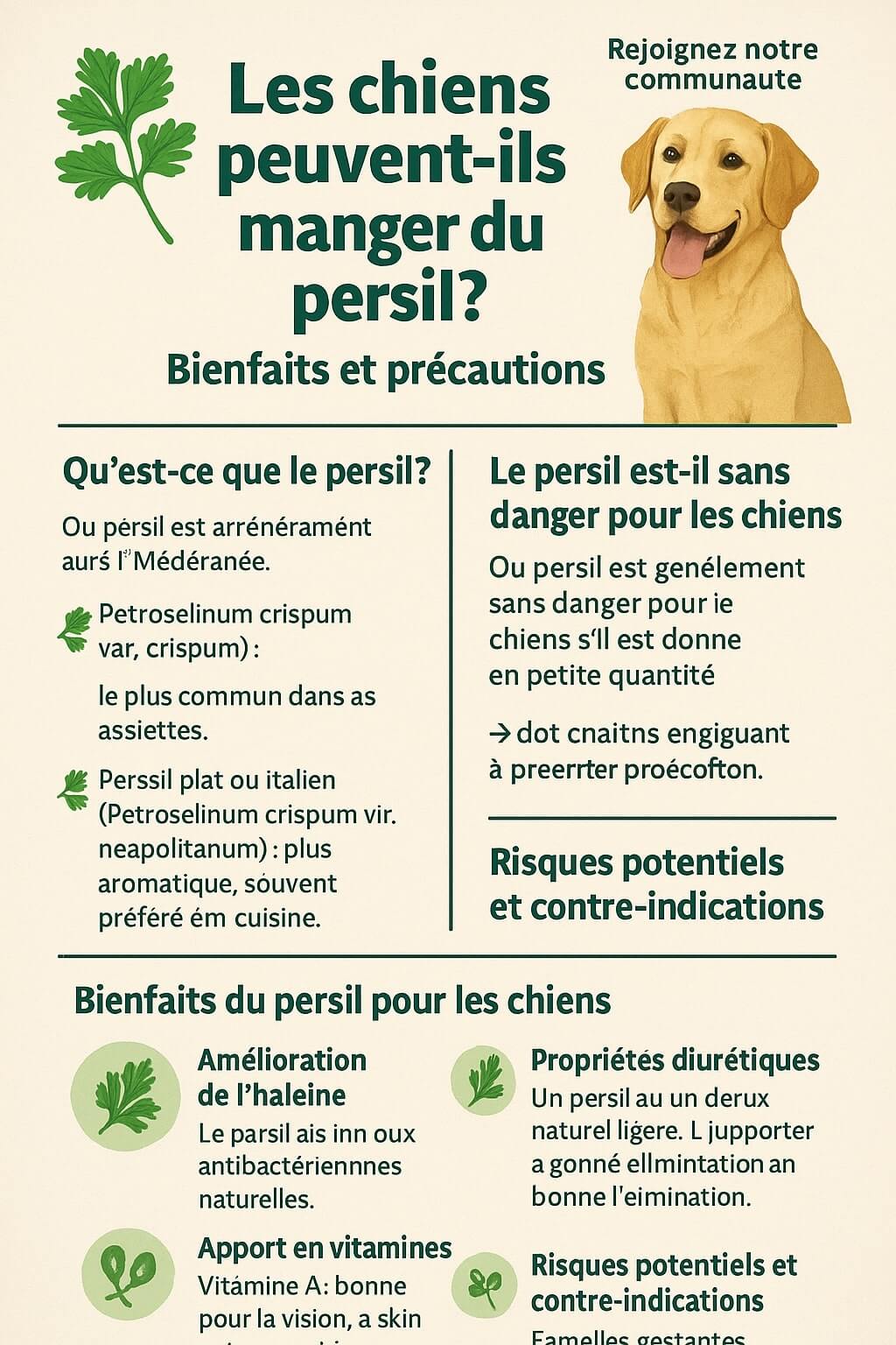 Les chiens peuvent-ils manger du persil